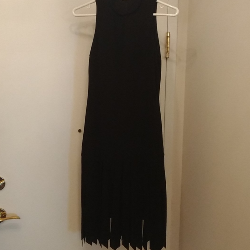 Sleek size S black ruffle dress